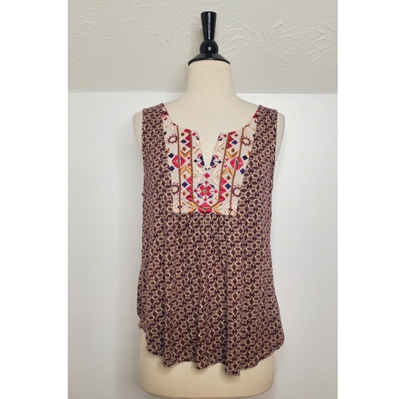 Anthropologie Tops - Anthropologie A Common Thread Embroidered Tank